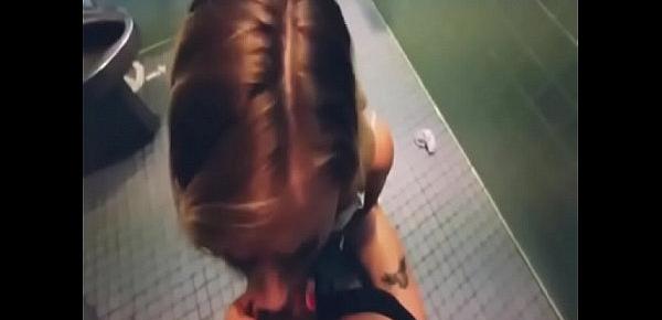 Sexy young german slut fucked in public toilets